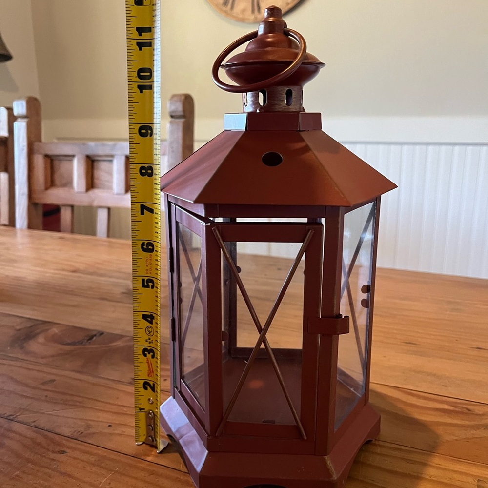 Rustic Red Lantern - Picture 9 of 9
